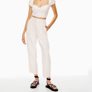 Aritzia Wilfred Carrot Pant in Light Birch